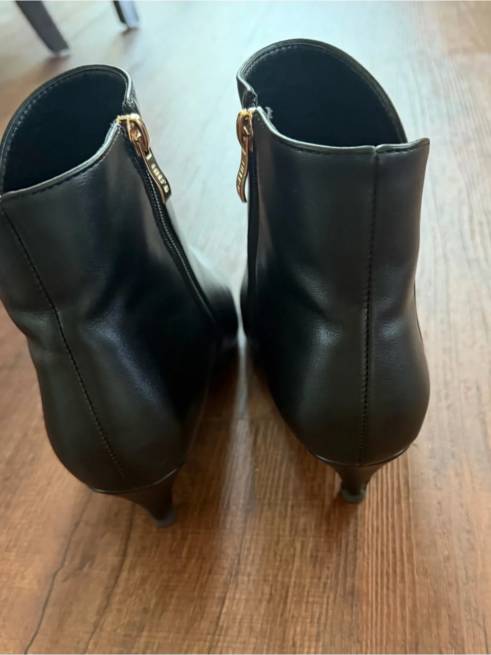 IDIFU Women's Black Pointed Toe Ankle Boot